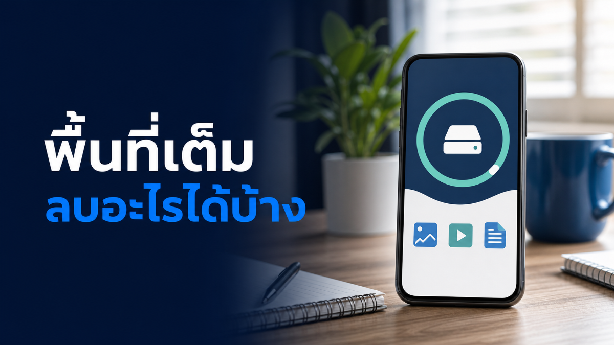 โทรศัพท์แจ้งพื้นที่เต็มและแนวทางคืนพื้นที่อย่างปลอดภัย